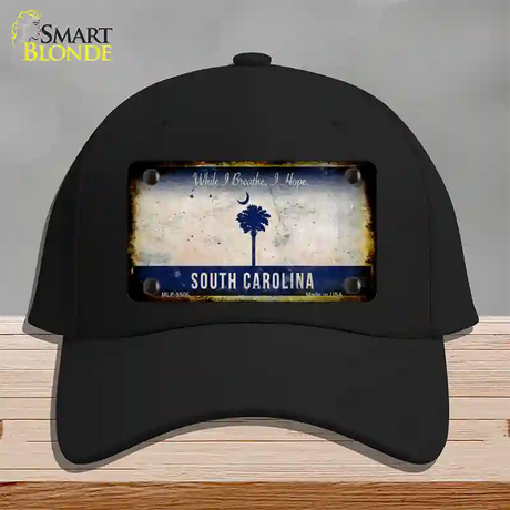 South Carolina I Breathe Rusty Blank Novelty License Plate Hat Cotton / Black