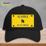 Alaska Frontier Blank Novelty License Plate Hat Black Cotton