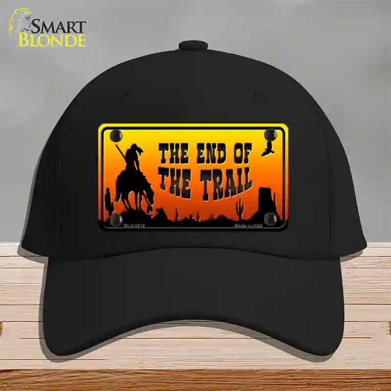 End Of Trail Scenic Novelty License Plate Hat Cotton / Black