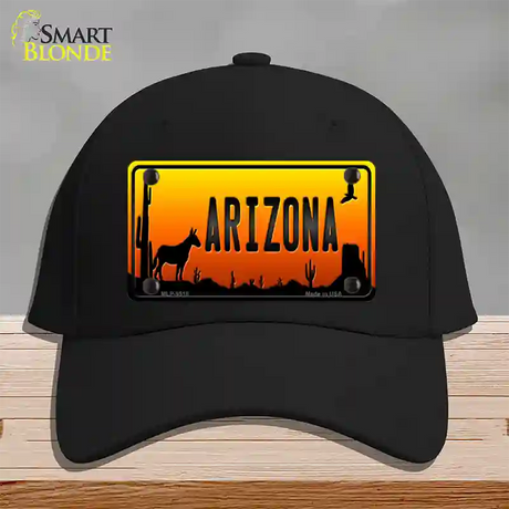 Donkey Arizona Scenic Novelty License Plate Hat Cotton / Black