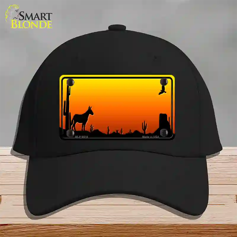 Donkey Blank Scenic Novelty License Plate Hat Cotton / Black