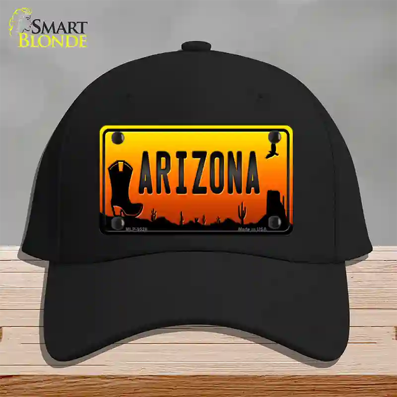 Boot Arizona Scenic Novelty License Plate Hat Cotton / Black