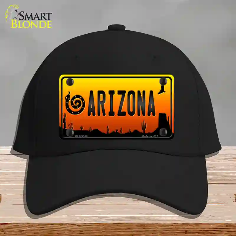 Snake Arizona Scenic Novelty License Plate Hat Cotton / Black