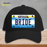 Bride Nevada Novelty License Plate Hat Cotton / Black