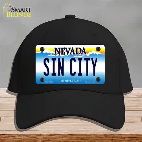 Sin City Nevada Novelty License Plate Hat Cotton / Black