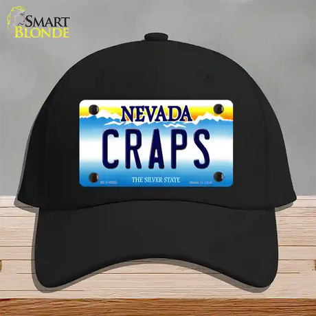 Craps Nevada Novelty License Plate Hat Cotton / Black