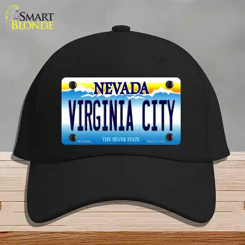 Virginia City Nevada Novelty License Plate Hat Cotton / Black