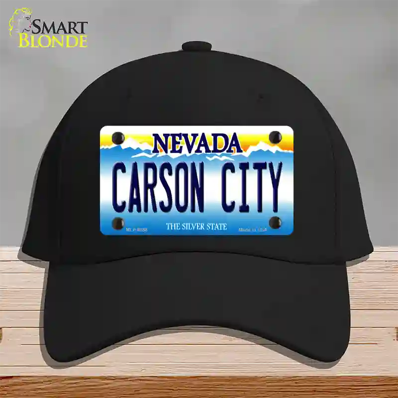 Carson City Nevada Novelty License Plate Hat Cotton / Black