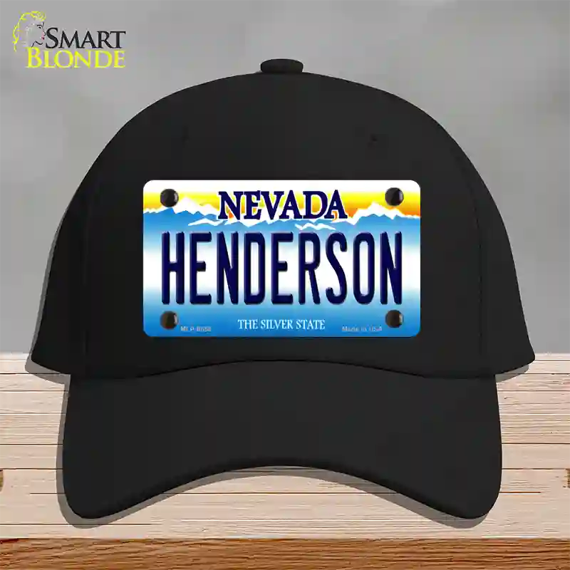 Henderson Nevada Novelty License Plate Hat Cotton / Black