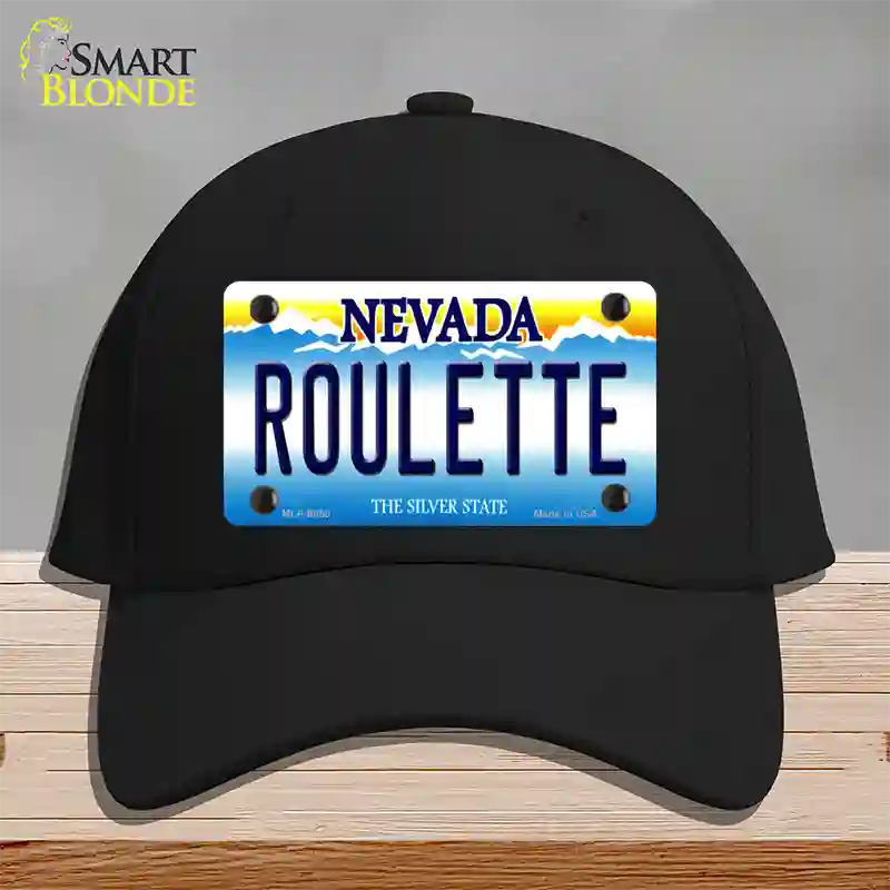 Roulette Nevada Novelty License Plate Hat Cotton / Black