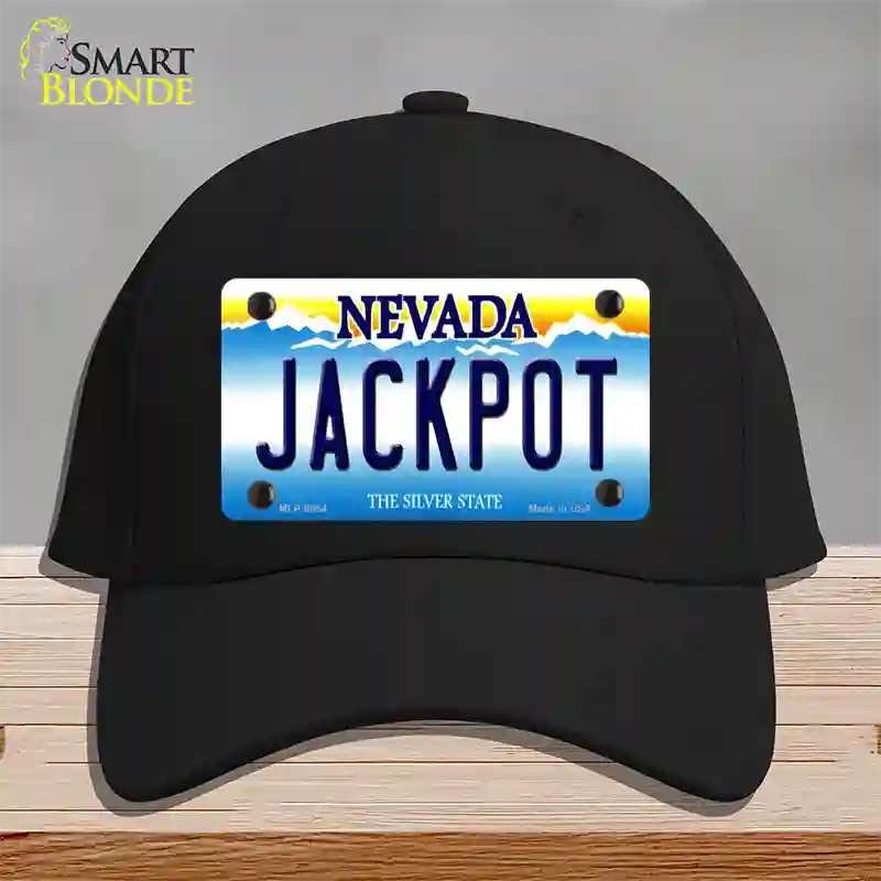 Jack Pot Nevada Novelty License Plate Hat Cotton / Black