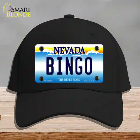 Bingo Nevada Novelty License Plate Hat Cotton / Black