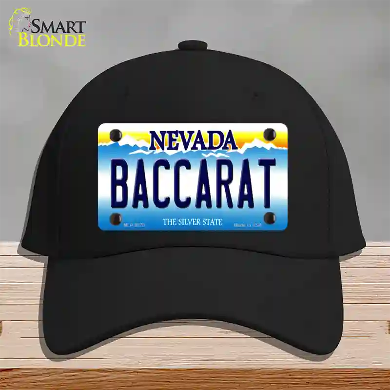 Baccarat Nevada Novelty License Plate Hat Cotton / Black