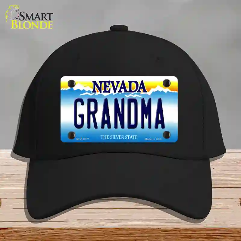 Grandma Nevada Novelty License Plate Hat Cotton / Black