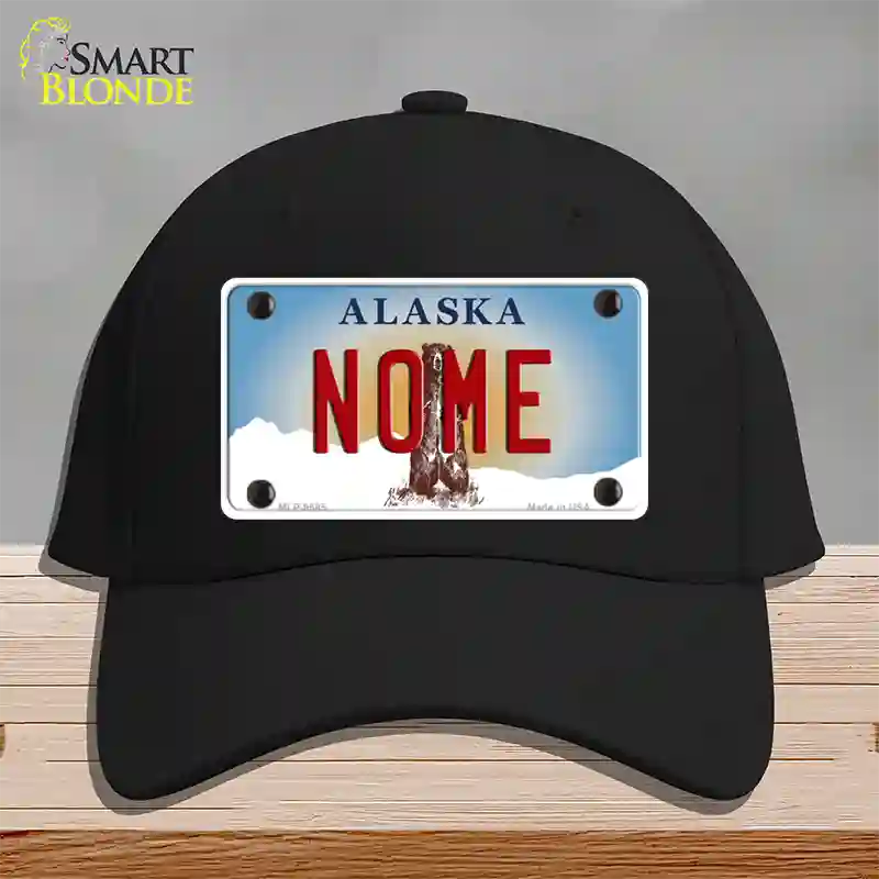 Nome Alaska State Novelty License Plate Hat Cotton / Black