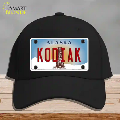 Kodiak Alaska State Novelty License Plate Hat Cotton / Black