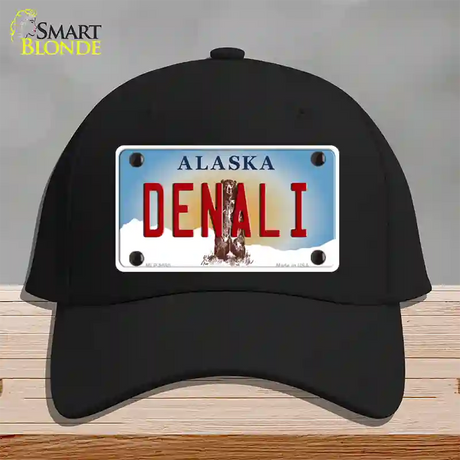 Denali Alaska State Novelty License Plate Hat Cotton / Black