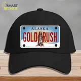 Gold Rush Alaska State Novelty License Plate Hat Cotton / Black