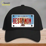 Best Mom Alaska State Novelty License Plate Hat Cotton / Black