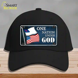 One Nation Under God Flags Novelty License Plate Hat Cotton / Black