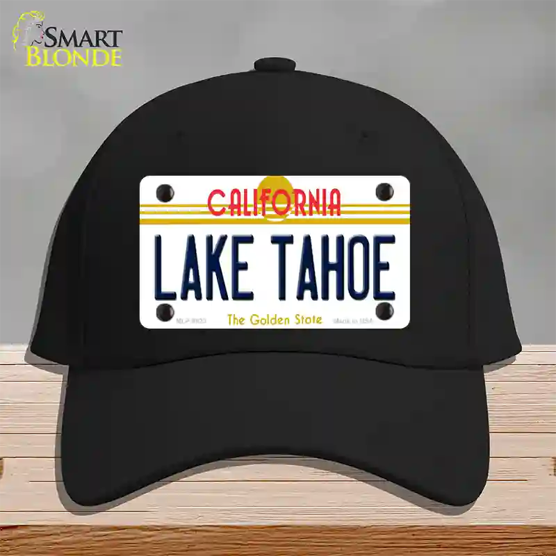 Lake Tahoe California Novelty License Plate Hat Cotton / Black