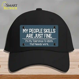 My People Skills Novelty License Plate Hat Cotton / Black