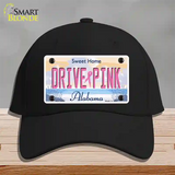 Drive Pink Alabama Novelty License Plate Hat Cotton / Black