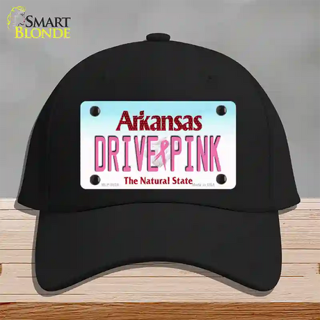 Drive Pink Arkansas Novelty License Plate Hat Cotton / Black