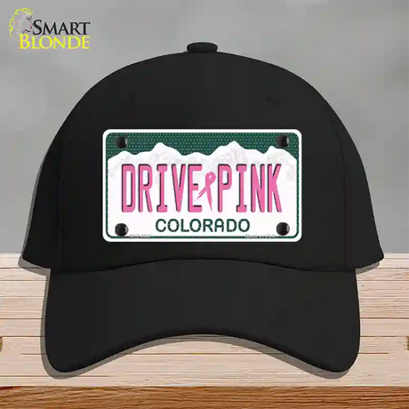 Drive Pink Colorado Novelty License Plate Hat Cotton / Black