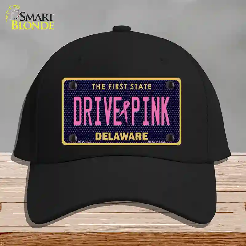 Drive Pink Delaware Novelty License Plate Hat Cotton / Black