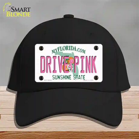 Drive Pink Florida Novelty License Plate Hat Cotton / Black