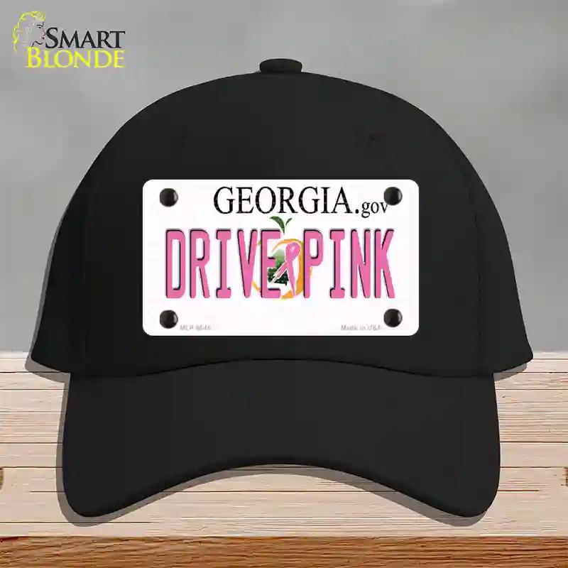 Drive Pink Georgia Novelty License Plate Hat Cotton / Black