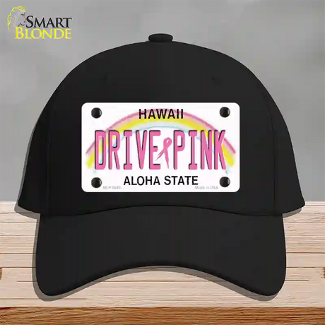 Drive Pink Hawaii Novelty License Plate Hat Cotton / Black