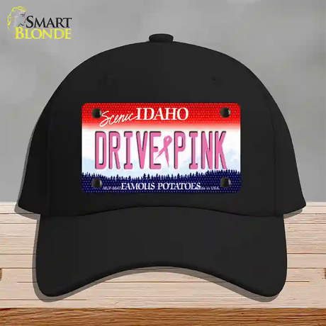 Drive Pink Idaho Novelty License Plate Hat Cotton / Black