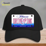 Drive Pink Illinois Novelty License Plate Hat Cotton / Black