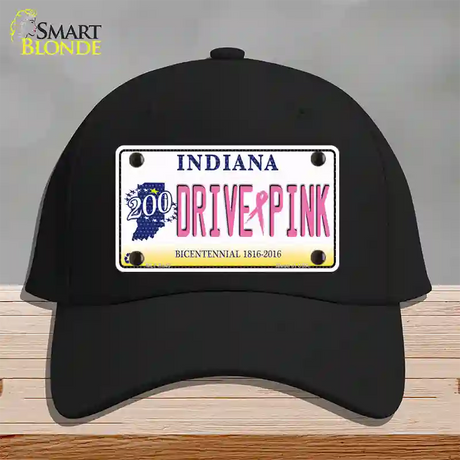 Drive Pink Indiana Novelty License Plate Hat Cotton / Black