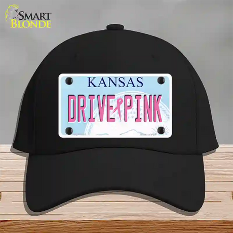 Drive Pink Kansas Novelty License Plate Hat Cotton / Black