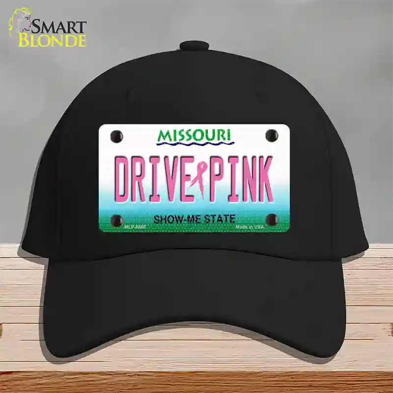 Drive Pink Missouri Novelty License Plate Hat Cotton / Black