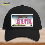 Drive Pink Montana Novelty License Plate Hat Cotton / Black