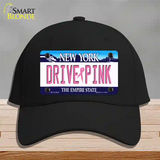 Drive Pink New York Novelty License Plate Hat Cotton / Black