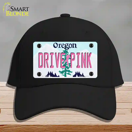 Drive Pink Oregon Novelty License Plate Hat Cotton / Black