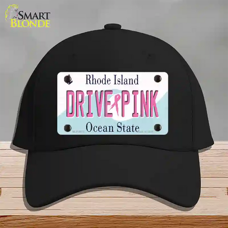 Drive Pink Rhode Island Novelty License Plate Hat Cotton / Black