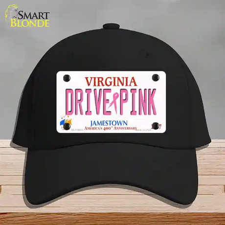 Drive Pink Virginia Novelty License Plate Hat Cotton / Black