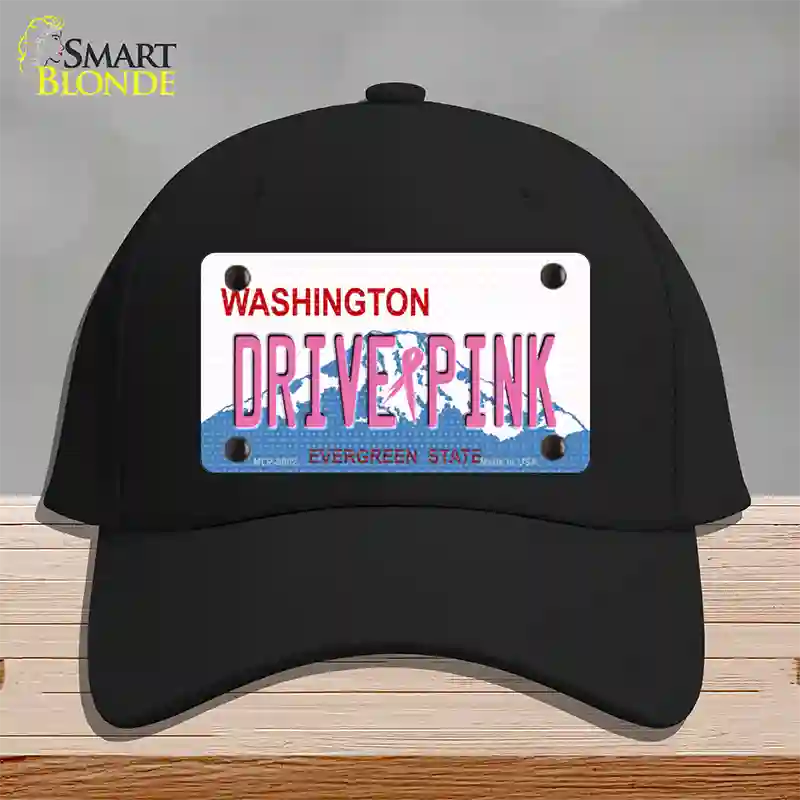 Drive Pink Washington Novelty License Plate Hat Cotton / Black