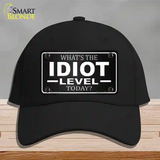 Idiot Level Novelty License Plate Hat Cotton / Black