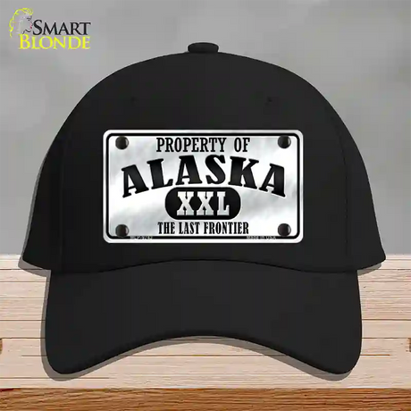 Property Of Alaska Novelty License Plate Hat Cotton / Black