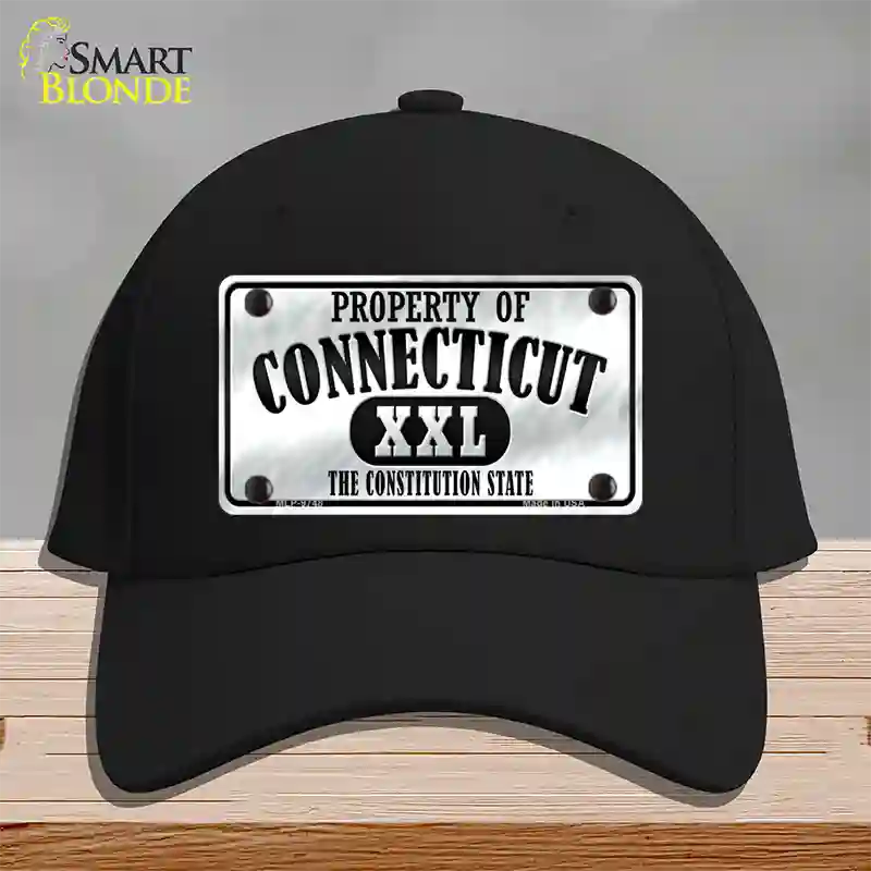 Property Of Connecticut Novelty License Plate Hat Cotton / Black