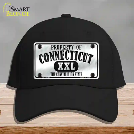 Property Of Connecticut Novelty License Plate Hat Cotton / Black