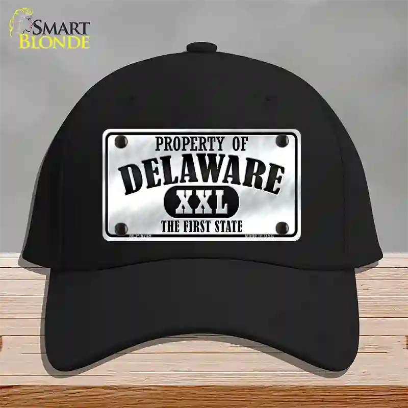 Property Of Delaware Novelty License Plate Hat Cotton / Black