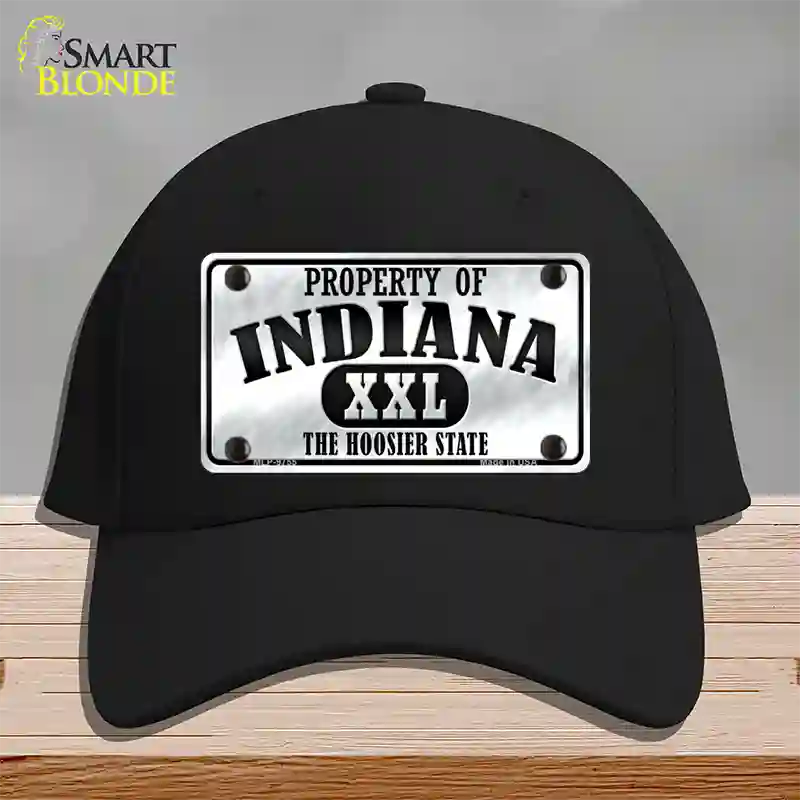 Property Of Indiana Novelty License Plate Hat Cotton / Black